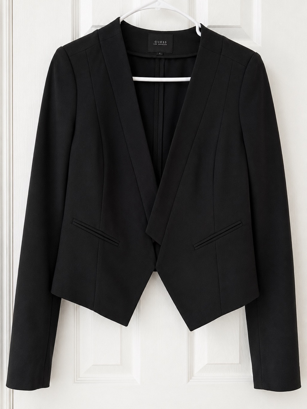 GUESS Black Open-Front Women's Blazer